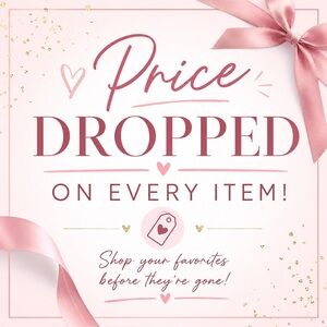 Pink 'Price Dropped' Promotional Graphic Print